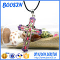 Collier pendentif croix strass de marque personnalisée pour promotion religieuse